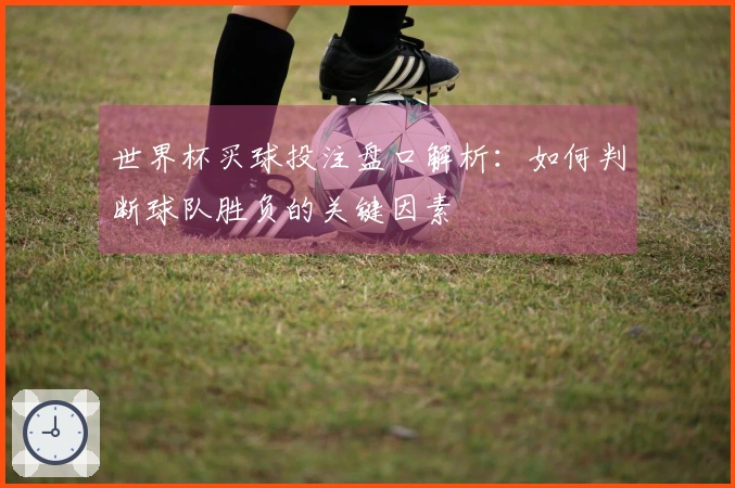 世界杯买球投注盘口解析：如何判断球队胜负的关键因素